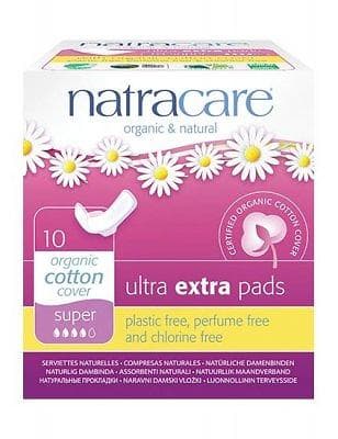 Natracare Ultra Extra Pads Super Wings (10-pack)