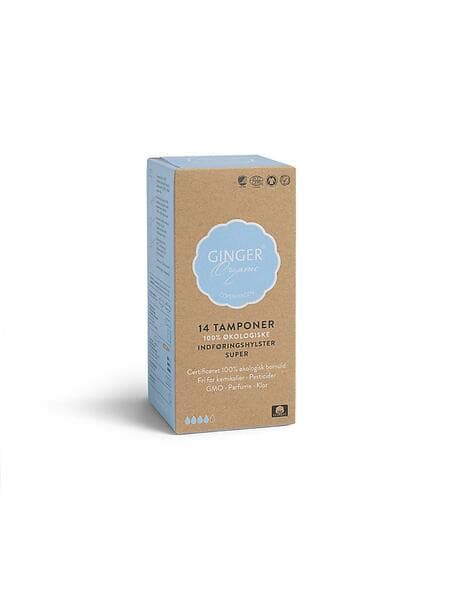 Ginger Organic Applicator Super Tampons (14-pack)