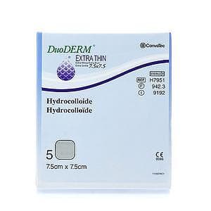 DuoDerm ConvaTec Extra Thin Plaster 7.5x7.5cm 5-pack