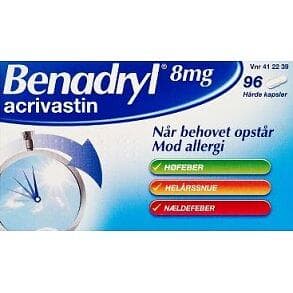 Benadryl Acrivastin 8mg 96 Capsules