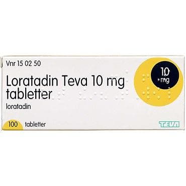 Loratadin Teva 10mg 100 Tablets