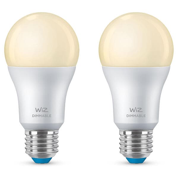 WiZ Smart LED A60 806lm 2700K E27 8W 2-pack (Dimmable)