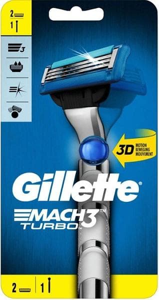 Gillette Mach 3 Turbo 3D (+2 Extra Blades)