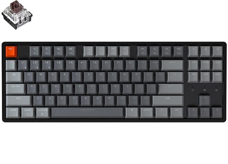 Keychron K8 Wireless RGB TKL Gateron Hot-Swappable Brown (Nordic)