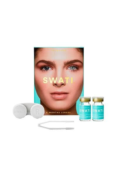 SWATI Turquoise 6-months Contact Lenses (2 stk.)