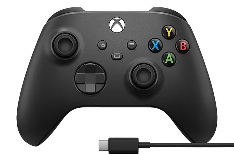 Microsoft Xbox Series X Wireless Controller - Carbon Black + Cable (Xbox Series 