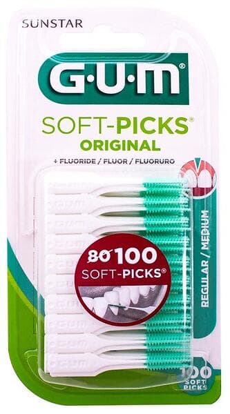 GUM Soft-Picks Original Regular/Medium 100-pack (Mellanrumsborstar)