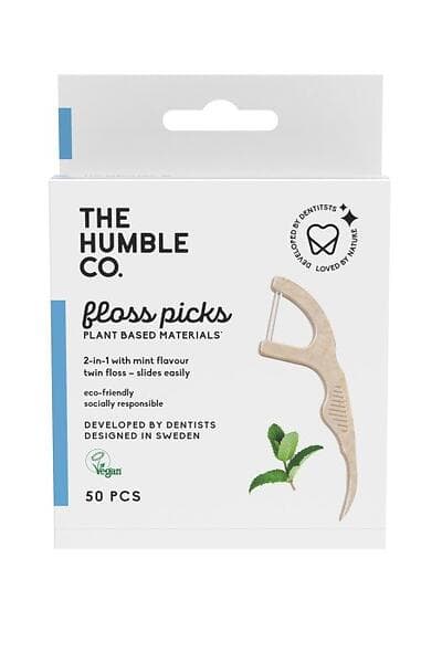 The Humble Co. Dental Floss Picks Mint 50-pack (Tandtrådsbyglar)