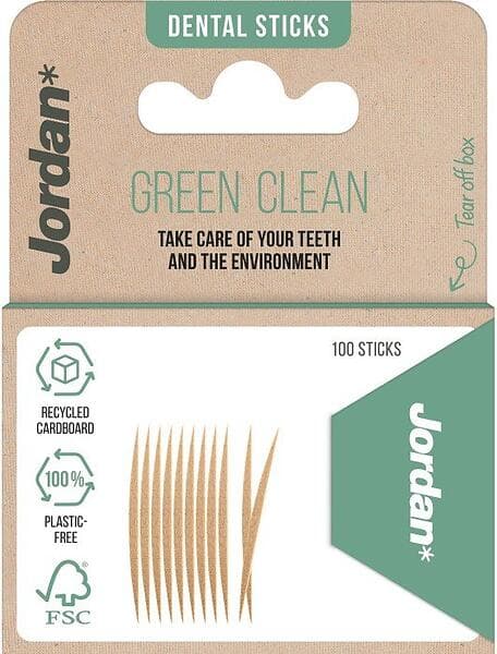 Jordan Clean Green Clean Dental Sticks 100-pack (Tandpetare)