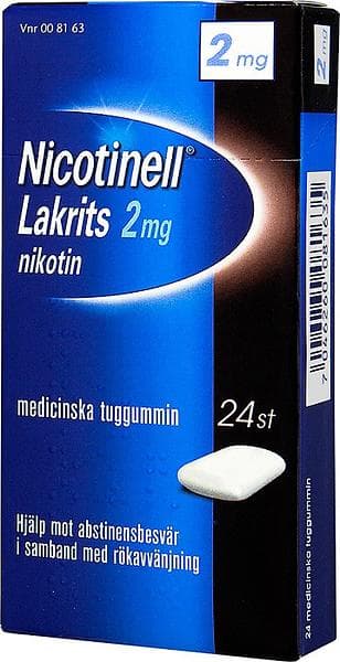 Nicotinell Medicinskt Tuggummi 2mg 24stk