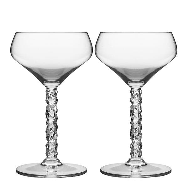 Orrefors Carat Coupe Cocktail Glass 25cl 2-pack