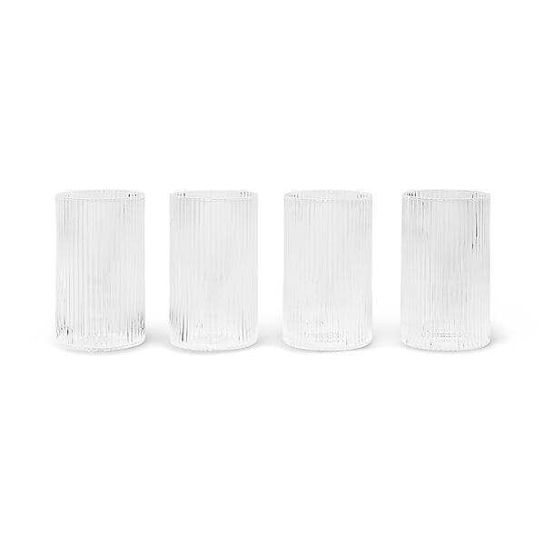 Ferm Living Ripple Drikglas 14cl 4-pack