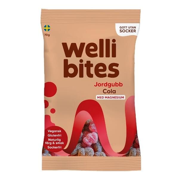 Wellibites Jordgubb & Cola 70g