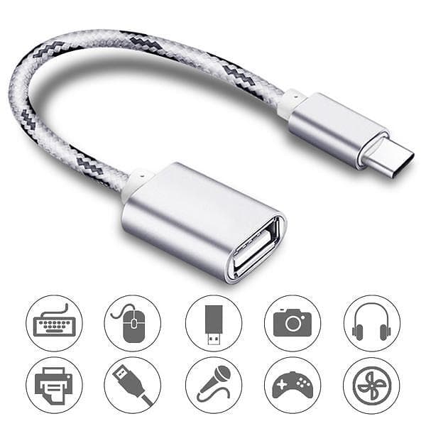 NÖRDIC USB C - USB A 3.0 M-F Adapter 0.3m