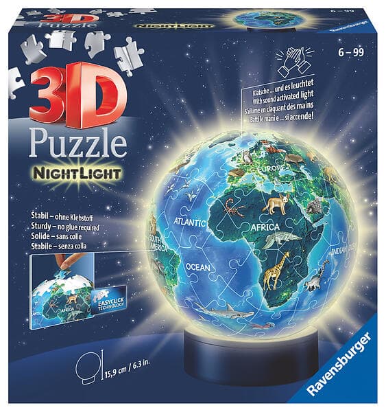 Ravensburger 3D Puzzle Night Edition Globe 72 Bitar