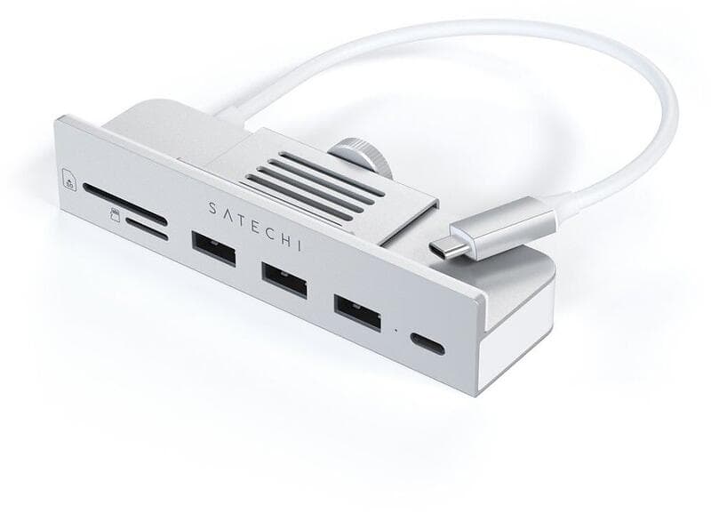 Satechi USB-C Clamp Card Reader for microSD/SD with USB Hub (2021)