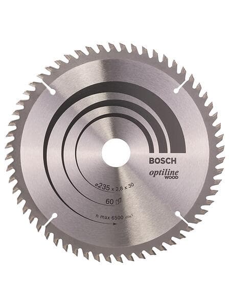 Bosch Cirkelsågklinga Optiline Wood 235 x 30/25 x 2.8 mm, 60