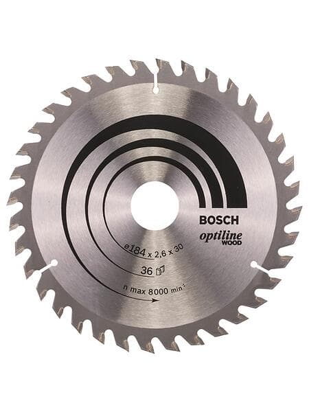 Bosch Cirkelsågklinga Optiline Wood 184 x 30 x 2.6 mm, 36