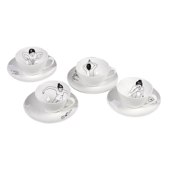 Pols Potten Undressed Teacup 22cl 4-pack