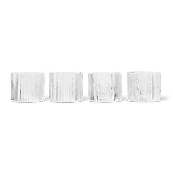 Ferm Living Ripple Drikglas 4-pack