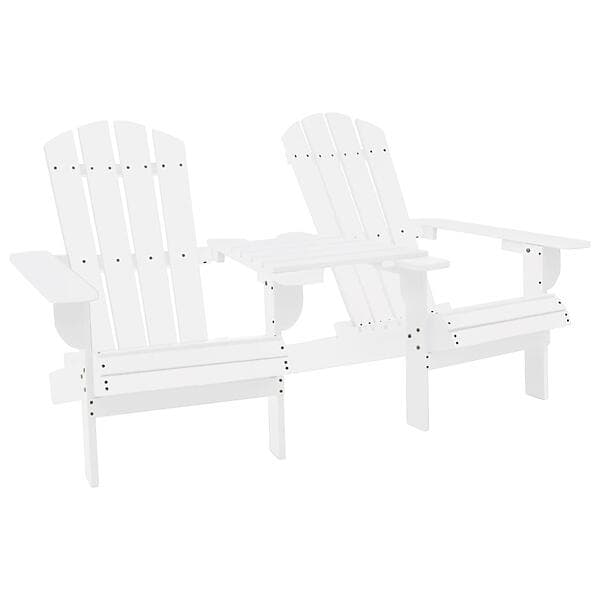 vidaXL Garden Adirondack Chair Solid Fir Wood White