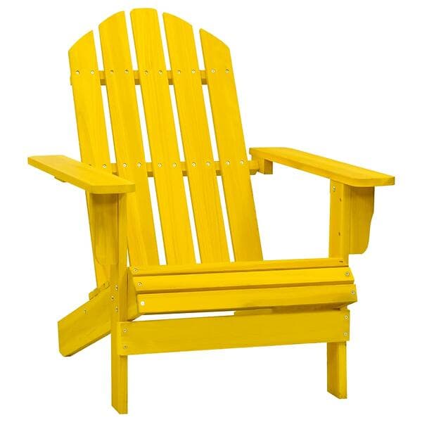 vidaXL Garden Adirondack Chair Solid Fir Wood Yellow