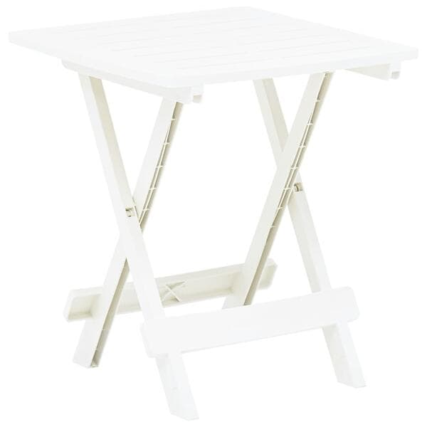 vidaXL Folding Garden Table White 45x43x50 cm Plastic