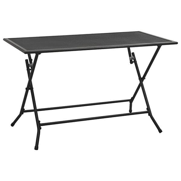 vidaXL Folding Mesh Table 120x60x72 cm Steel Anthracite