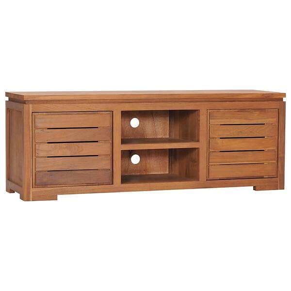 vidaXL TV Cabinet 110x30x40 cm Solid Teak Wood