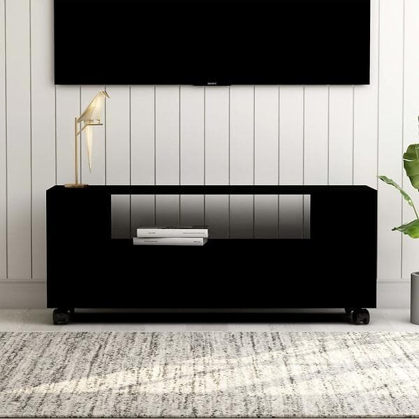 vidaXL TV Cabinet Black 120x35x43 cm Chipboard