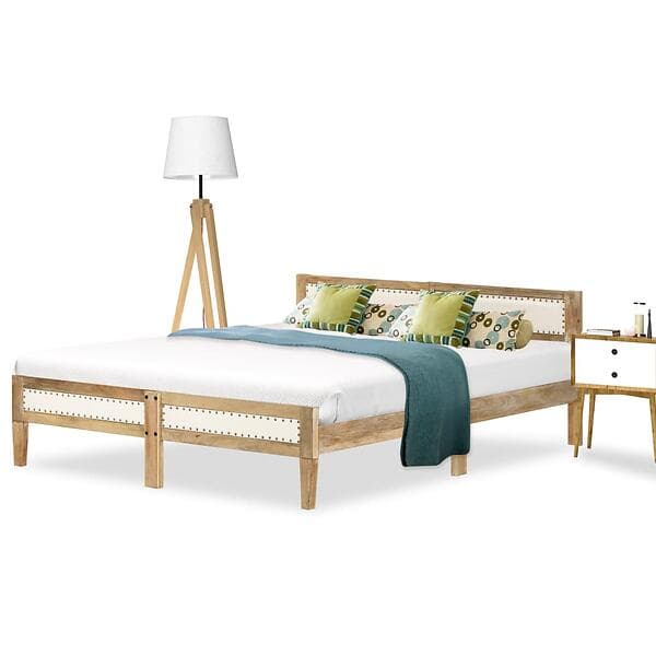 vidaXL Bed Frame Solid Mango Wood 180 cm