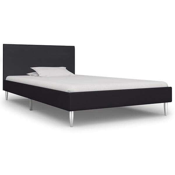 vidaXL Bed Frame Black Fabric 90x190 cm