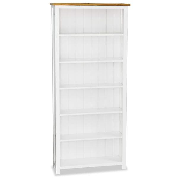 vidaXL 6-Tier Bookcase 80x22.5x170 cm Solid Oak Wood