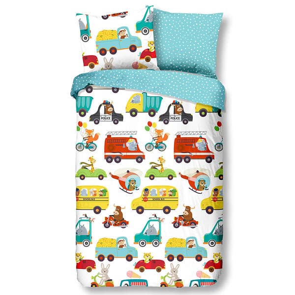 Good Morning Kids Duvet Cover Traffic 140x200/220 cm Multicolour