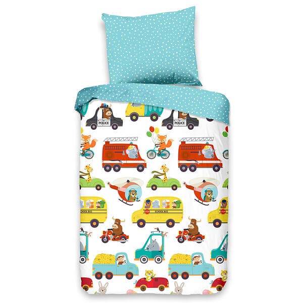 Good Morning Kids Duvet Cover Traffic 100x135 cm Multicolour