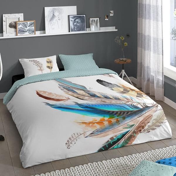 Good Morning Duvet Cover Feather 240x200/220 cm Multicolour