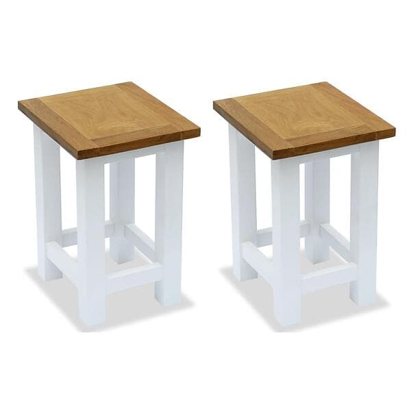 vidaXL End Tables 2 pcs 27x24x37 cm Solid Oak Wood