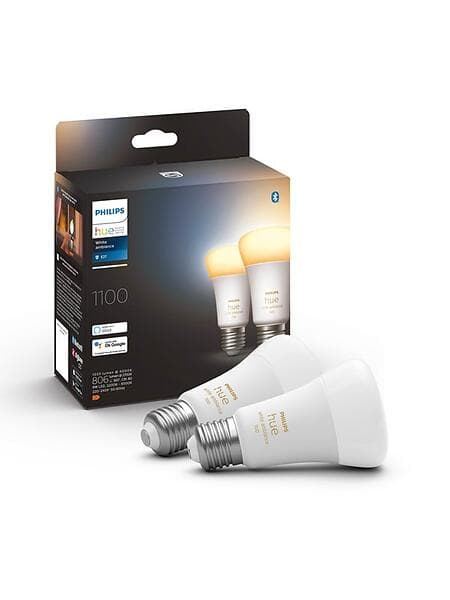 Philips Hue White Ambiance LED E27 A60 2200K-6500K 1100lm 8W 2-pack (Dimmable)