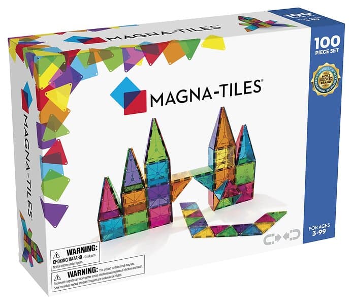 Magna-Tiles Clear Colors 100-Piece Set