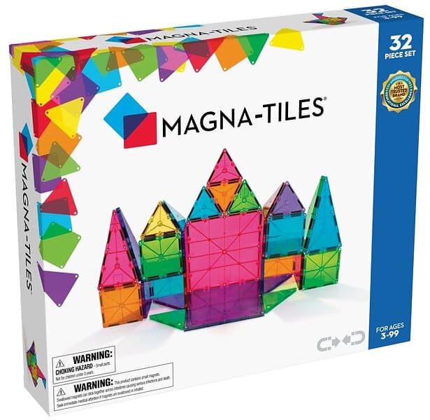 Magna-Tiles Clear Colors 32-Piece Set