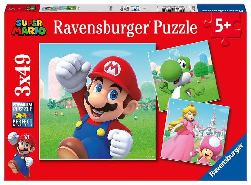 Ravensburger Pussel Super Mario 3x49 Bitar