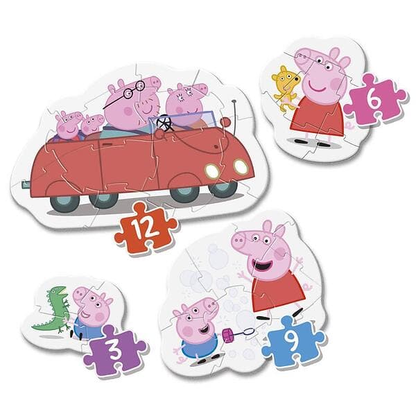 Clementoni Pussel My First Puzzles Peppa Pig 3+6+9+12 Bitar