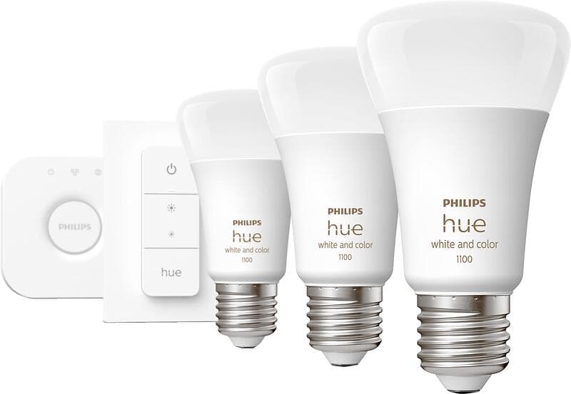 Philips Hue White And Color LED Starter Pack E27 A60 2000K-6500K +16 million col