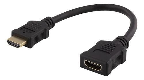 NÖRDIC HDMI - HDMI M-F Adapter 0.2m