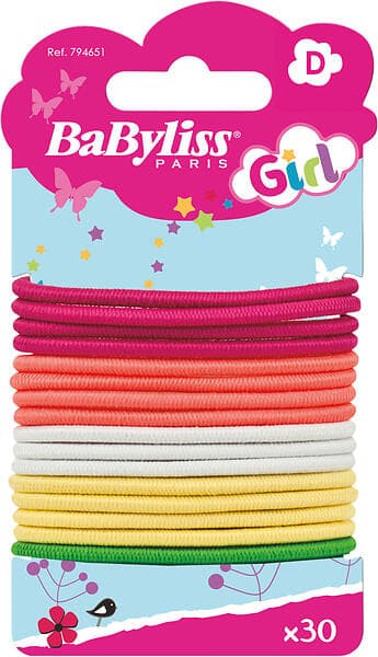 BaByliss Färg Snodd Kids Hårsnodd 30-pack