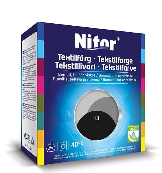 Nitor Textilfärg Djupsvart 13 400/800g