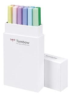 Tombow ABT Dual Brush Pastel Colors Penselpennor 12-pack