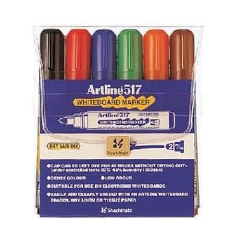 Artline 517 Whiteboardpennor 6-pack