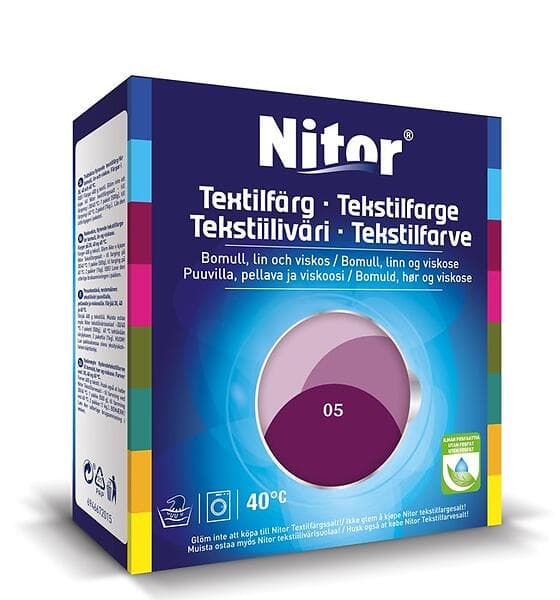 Nitor Textilfärg Mörk Viol 05 400/800g