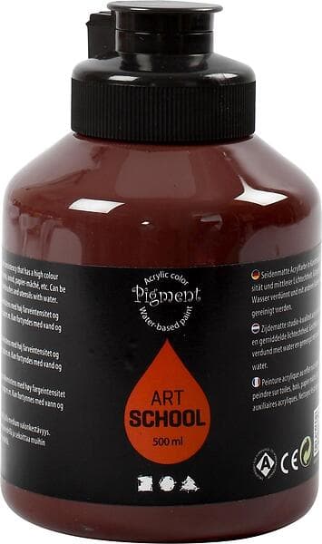 Pigment Art School Akrylfärg Brun 500ml